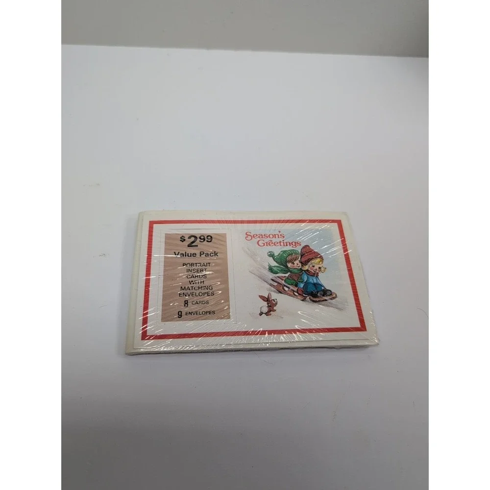 Seasons Greetings Picture Frame Greeting Cards Unused Children Bunny‎ Lot of 6